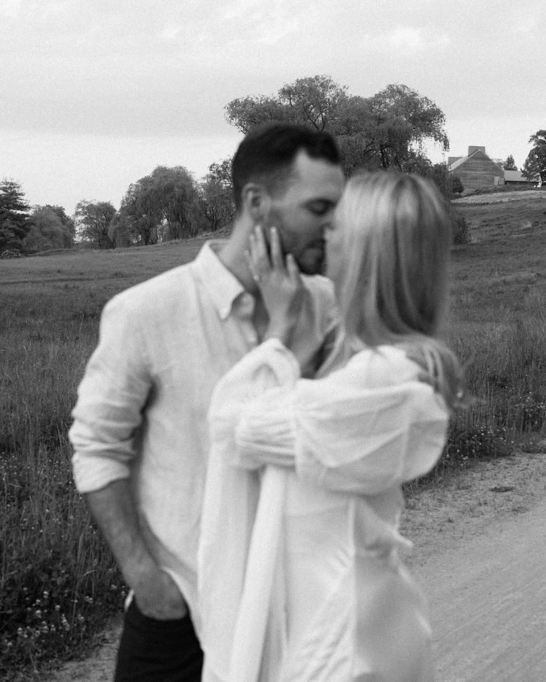 Bride and groom sharing a moment in a forest full of greenery during a Fatography pre wedding photoshoot.