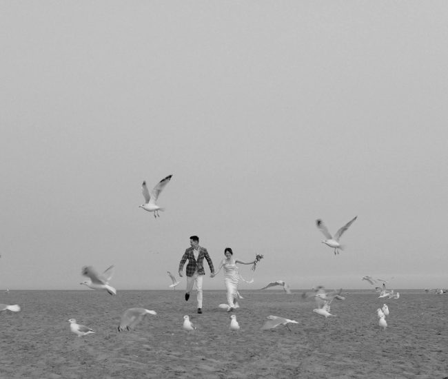 Couple in traditional outfits photographed in a Fatography pre wedding shoot.
