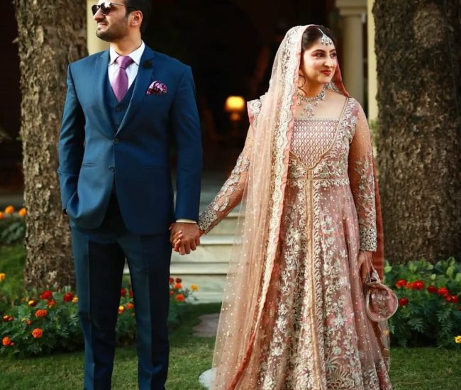 Couple pre-wedding photoshoot on garden swing at home