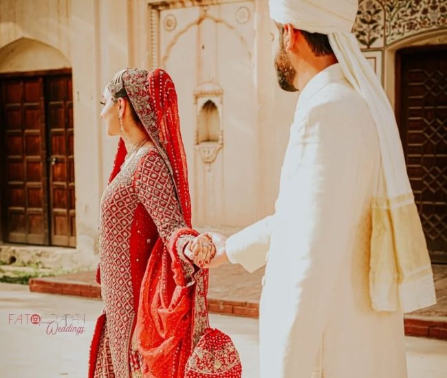 Traditional pre-wedding photoshoot with ox cart in village