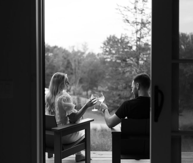 Couple enjoying greenery in a park during a Fatography pre wedding photoshoot.