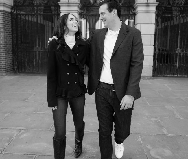 Couple walking away hand in hand in a Fatography pre wedding shoot