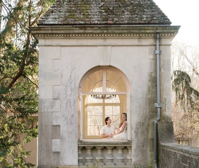 Bride showcasing jewelry in a Fatography pre wedding portrait