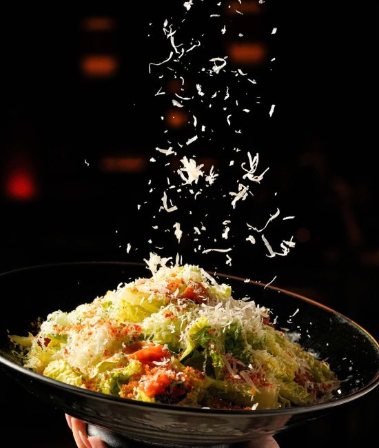 Sprinkle of herbs on pasta – free food photography in Dubai sample