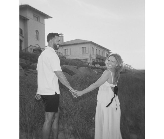 Playful and fun moment between couple during a Fatography pre wedding shoot.