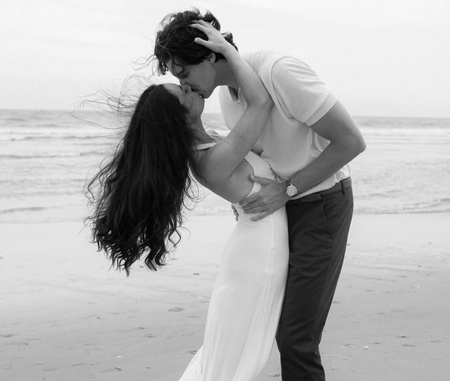 Bride and groom walking hand in hand during a Fatography pre wedding photoshoot.